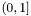 $(0,1]$